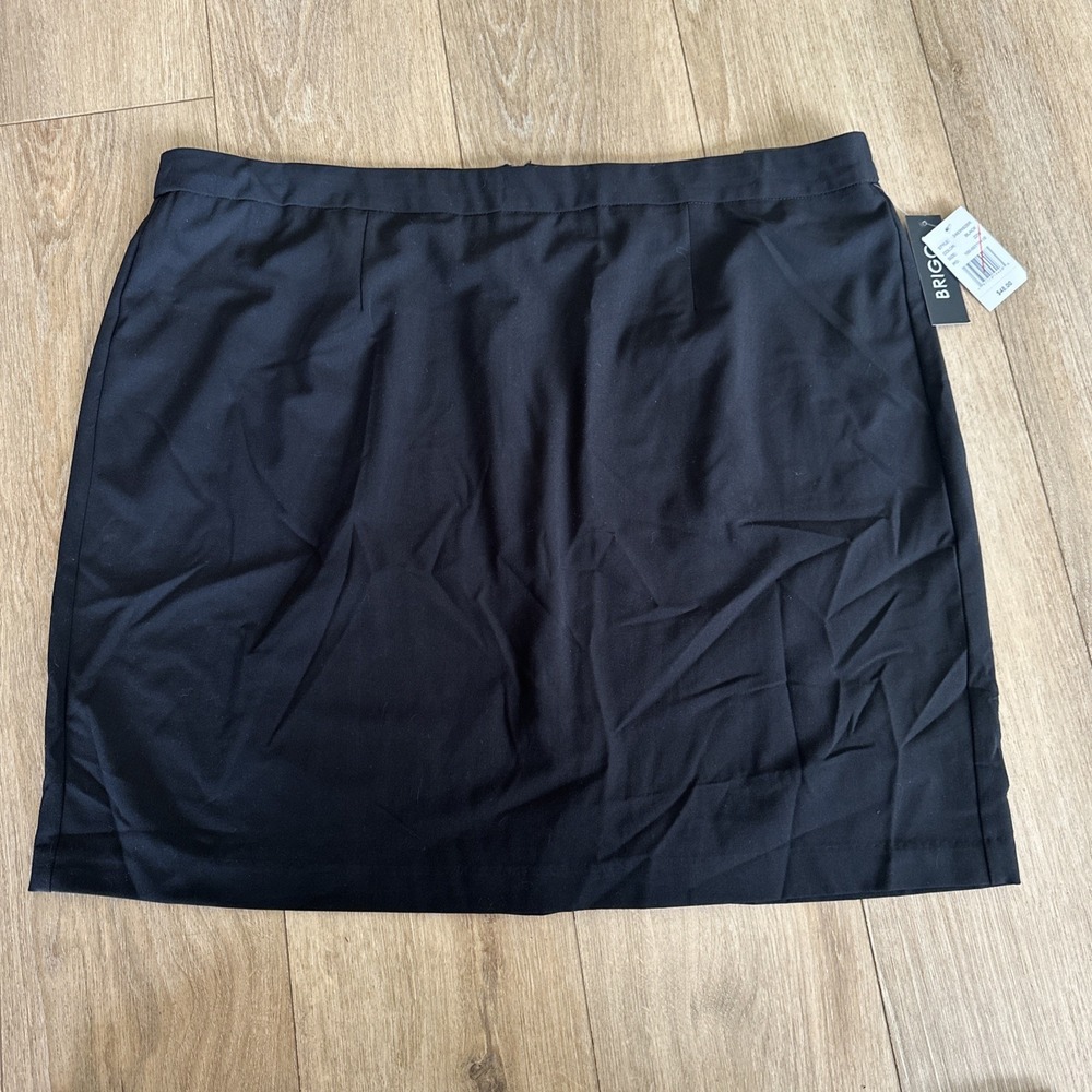 Briggs New York Womens Black Straight Career Skirt Size 22W 2483N92BR